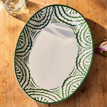 Ondas Serving Platter L36 x W26.5cm, Green