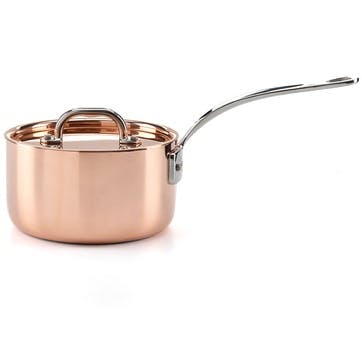 Induction Saucepan with Lid, 16cm, Copper