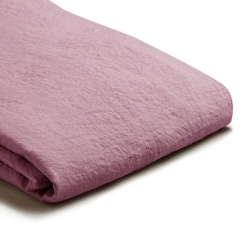 Cotton Linen Mix Duvet Cover, Double, Raspberry