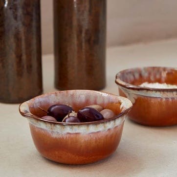 Poterie Set of 6 Round Ramekins D9cm, Caramel Latte