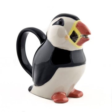 Puffin Water Jug H10cm Black/Yellow