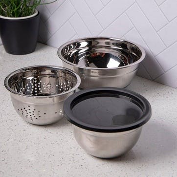 Smart Space Stainless Steel Bowl, Set of 3