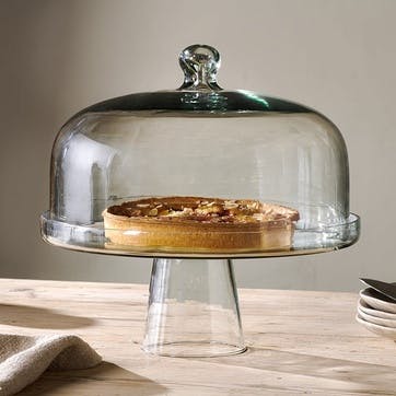 Banjara Glass Dome Cake Stand D30cm, Clear