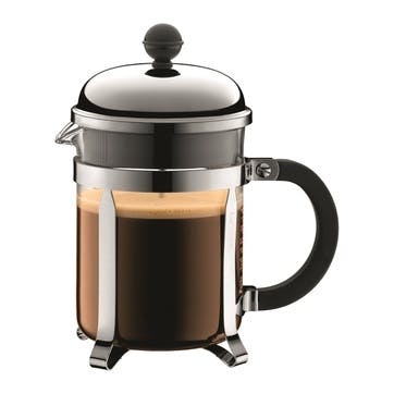 Chambord, 4 Cup Coffee Maker, 0.5 Litre, Silver/Black