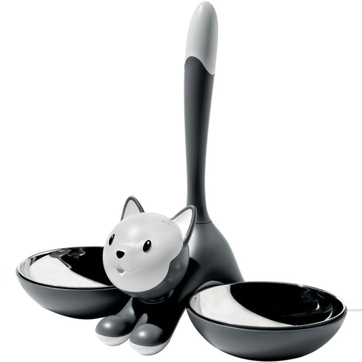 Tigrito Cat Bowl; Grey
