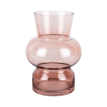 Gleam Vase H25cm, Faded Pink