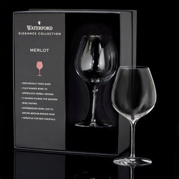 Elegance Crystal Wine Glass Merlot, Set of 2