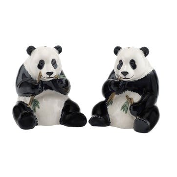 Panda Salt & Pepper Shakers H9cm Black/White