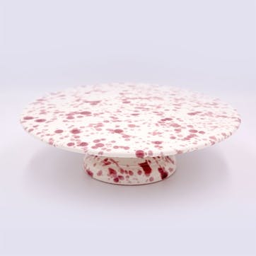 Splatter Cake Stand D25.5cm, Cranberry