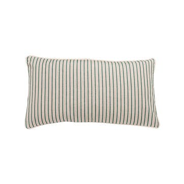 Garden Stripe Small Lumbar Cushion 65 x 35 cm, Green / Red / White