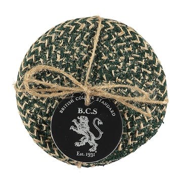 Jute Set of 4 Coasters D10cm, Olive