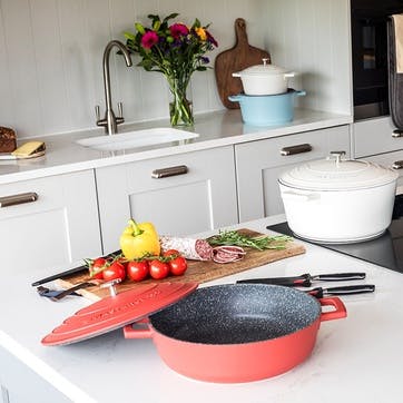 Shallow Casserole Dish 4L, Red