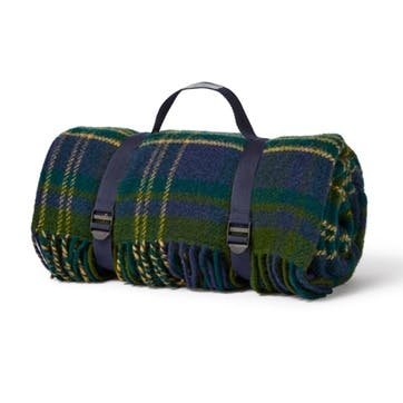 Tartan Polo Picnic Rug 145 x 183cm, Forest