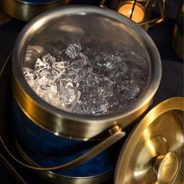 Ice Bucket , Brass/Blue