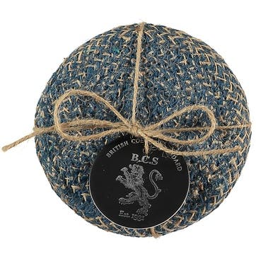 Jute Set of 4 Coasters D10cm, Cornflower