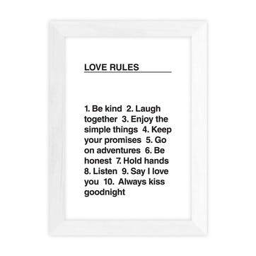 The Native State, Love Rules Framed Art Print