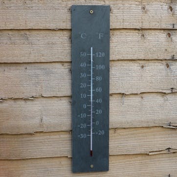 Thermometer, H45 x D1 x W10cm, Garden Trading Company, black/slate