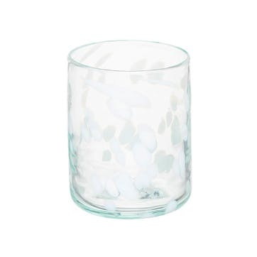 Blanco Set of 4 Hand Made Glass Tumblers H11cm, White