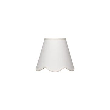 Fabric Scallop Candle Lampshade, White