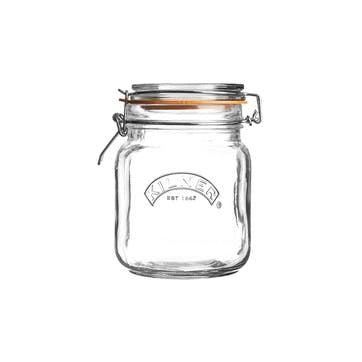 Square Cliptop Jar, 1L