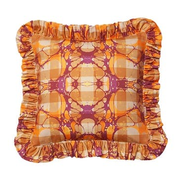 Ruffled Candy Cotton Cushion, 54 x 54cm, Mamber Lauren