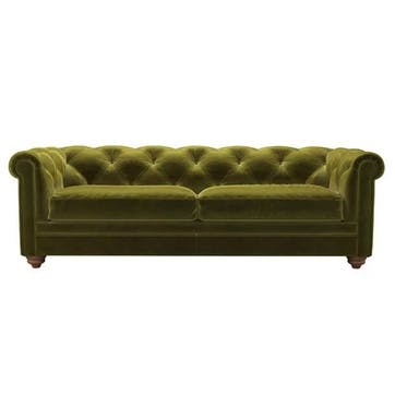 Patrick 3 Seater Sofa, Olive