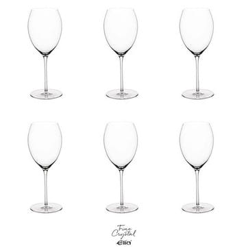 Liana Set of 6 Crystal White Wine Glasses 380ml Clear,
