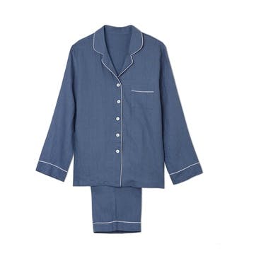 Blueberry Linen Pyjama Set, Medium