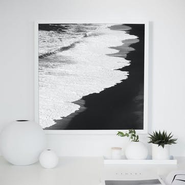 Black Beach Print - 30 x 30cm