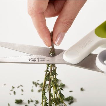 PowerGrip Kitchen Scissors, White/Green