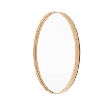 Glance Round Mirror D66cm, Oak