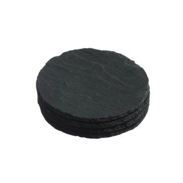 Round Slate Coaster, Set of 4