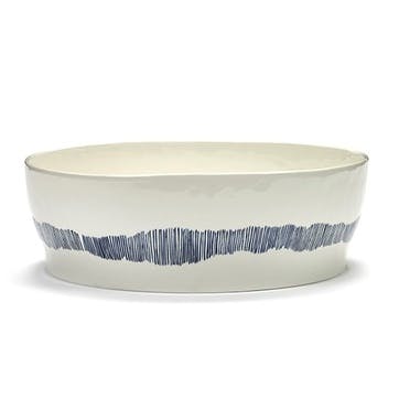 Ottolenghi Salad bowl, D29, White And Blue