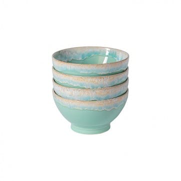 Set of 4 Bowls D15cm, Aqua