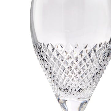 Diamond Mosaic Set of 2 White Wine Glasses 240ml, Clear