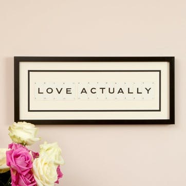 'Love Actually' Word Frame