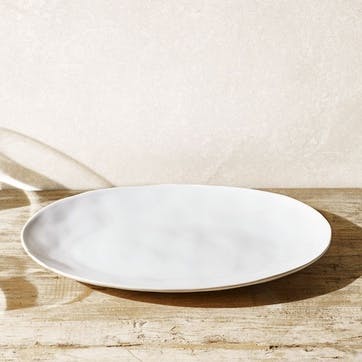 Portobello Large Serving Platter, White