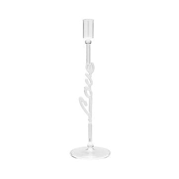 Love Candle Holder H30cm, Silver