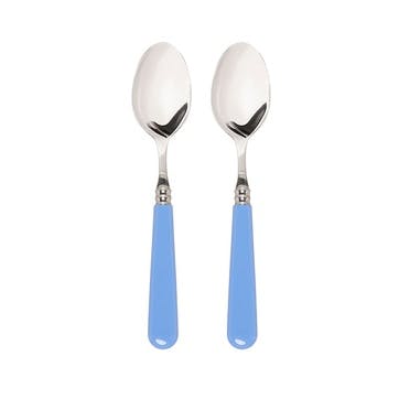 Set of 2 Teaspoons, Sky Blue