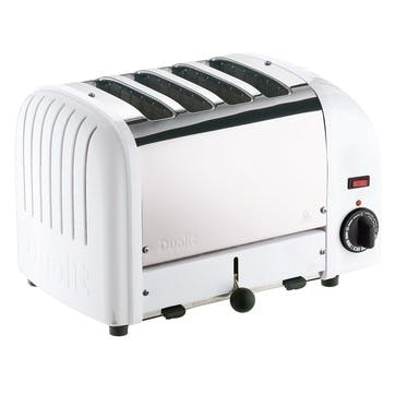 4 slot toaster, Dualit, Classic Vario, white