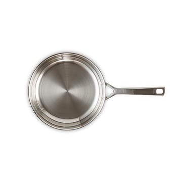 3-Ply Stainless Steel Uncoated Frying Pan - 24cm
