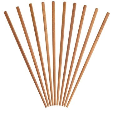 World of Flavours Oriental Bamboo Chopsticks, 5 Pairs