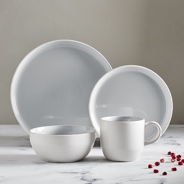 Oslo 16 Piece Dinnerware Set , Grey