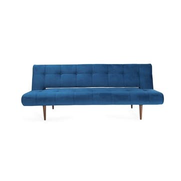 Hinge Luxe Velvet Sofa Bed, Royal Blue