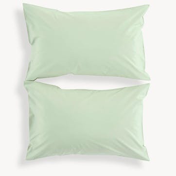 200TC Organic Pair of Standard Pillowcase, Sage