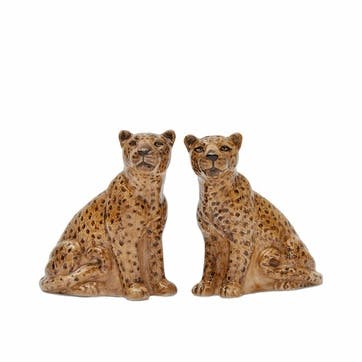 Leopard Salt & Pepper Shakers H9cm Yellow