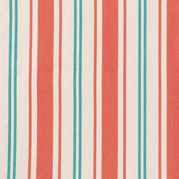 Summer Stripe Hand Made Tablecloth 145 x 200cm, Red / Green / White