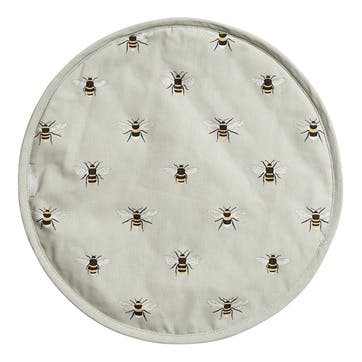 Bees, Circular Hob Cover, Cream