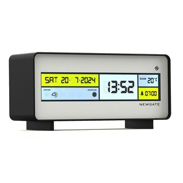 Futurama LCD Clock H9 x W20 x D5.7cm, White