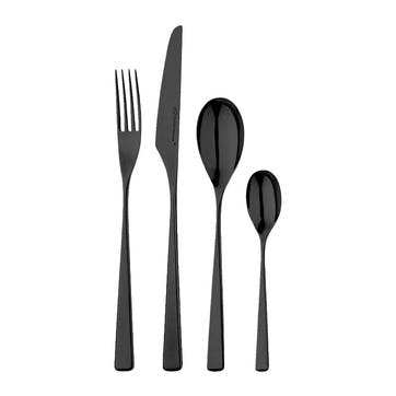 Tilia Obsidian 16 Piece Cutlery Set